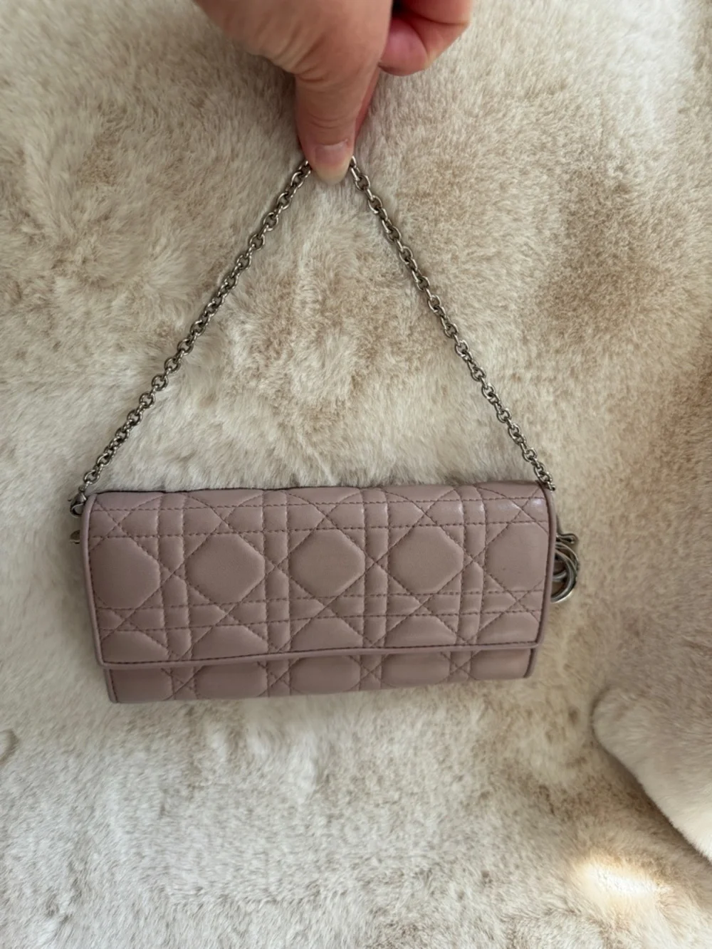 DIOR Quilted Mauve Leather Cannache
